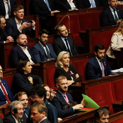 October 20, 2026: Marine Le Pen (RN) during a question and answer session with the government at the National Assembly in Paris, on October 20, 2026. - ZUMAs287 20261020_zip_s287_037 Copyright: xSadakxSouicix