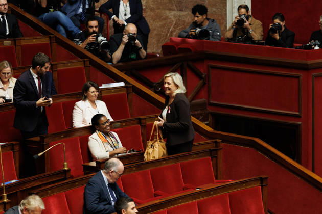 October 20, 2026: Marine Le Pen (RN) during a question and answer session with the government at the National Assembly in Paris, on October 20, 2026. - ZUMAs287 20261020_zip_s287_038 Copyright: xSadakxSouicix