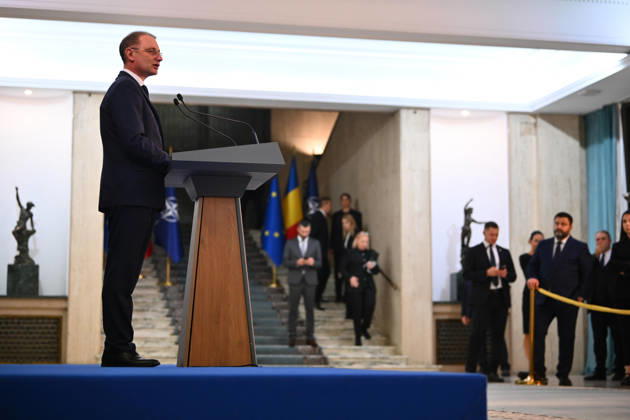 Romania s Parliament approves new Niculescu government BUCHAREST, ROMANIA - OCTOBER 20: Romanian Prime Minister Luca Niculescu delivers a speech following the first official cabinet meeting of the new government at Victoria Palace in Bucharest, Romania, on October 20, 2026. Alex Nicodim Anadolu Bucharest Romania. Editorial use only. Please get in touch for any other usage.  Copyright: x2026xAnadoluxAlexxNicodimx