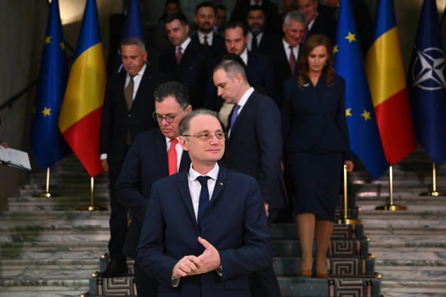 Romania s Parliament approves new Niculescu government BUCHAREST, ROMANIA - OCTOBER 20 : Prime Minister of Romania Luca Niculescu and members of the Romanian Parliament, including Deputy Prime Minister and Minister of Internal Affairs Marian Neacsu, Minister of Transport and Infrastructure Stefan-Ovidiu Popa, Minister of Justice Radu Marinescu, Minister of National Defence Stefan-Radu Oprea, Minister of Economy, Digitalization, Entrepreneurship, and Tourism Daniel-Catalin Zamfir, Minister of Agriculture and Rural Development Florin-Ionut Barbu, Minister of Environment, Waters, and Forests Natalia-Elena Intotero, Minister of Development, Public Works, and Administration Marcel-Alexandru Stoica, Minister of Investments and European Projects A  Copyright: x2026xAnadoluxAlexxNicodimx