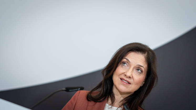 Katherina Reiche, Bundeswirtschaftsminister, beim Abschlussstatement;Invest in Germany Summit 2026 in der ESMT - European School of Management and Technology Berlin, Berlin Berlin Deutschland ESMT Berlin