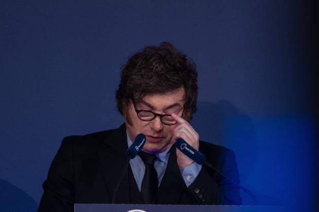 October 21, 2026, Madrid, Spain: Javier Milei, President of the Argentine Republic attends an informative breakfast organized by Nueva EconomoÂ­a FoÂ³rum in Madrid. Madrid Spain  - ZUMAs197 20261021_aaa_s197_006 Copyright: xDavidxCanalesx