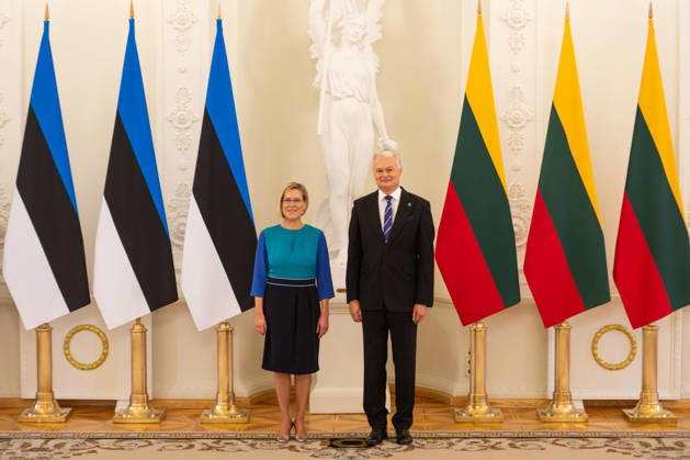 Lithuanian President Nauseda meets newly elected Estonian President Madise in Vilnius VILNIUS, LITHUANIA - OCTOBER 21: Lithuanian President Gitanas Nauseda (R) shakes hands with newly elected Estonian President Ulle Madise (L) during their meeting in Vilnius, Lithuania, on October 21, 2026. The meeting focuses on bilateral relations, regional security and defense, support for Ukraine, strategic infrastructure, and Lithuania s priorities for its presidency of the Council of the European Union in the first half of 2027. Yauhen Yerchak Anadolu Vilnius Lithuania. Editorial use only. Please get in touch for any other usage.  Copyright: x2026xAnadoluxYauhenxYerchakx