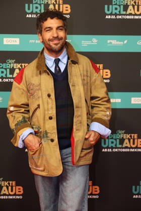 Elyas M Barek during the premiere of Der perfekte Urlaub at Cinedom on October 21, 2026 in Cologne, Germany The premiere of Der perfekte Urlaub in Cologne, Germany