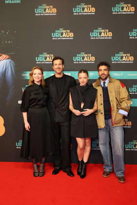 Karoline Herfurth, Florian David Fitz, Jella Haase and Elyas M Barek during the premiere of Der perfekte Urlaub at Cinedom on October 21, 2026 in Cologne, Germany The premiere of Der perfekte Urlaub in Cologne, Germany