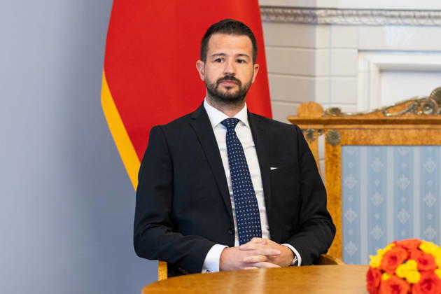 Lietuvos Respublikos Prezidentas Gitanas Nauseda prieme i Lietuva atvykusi Juodkalnijos Prezidenta Jakova Milatoviciu. Vilnius, 2026-10-22