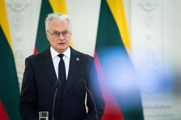 Lietuvos Respublikos Prezidentas Gitanas Nauseda prieme i Lietuva atvykusi Juodkalnijos Prezidenta Jakova Milatoviciu. Vilnius, 2026-10-22