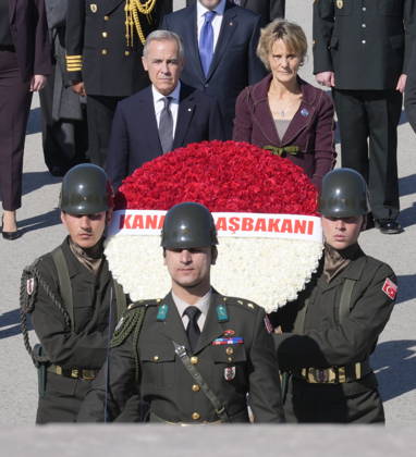 October 22, 2026, Ankara, Turkey: Prime Minister Mark Carney and Diana Fox Carney participate in a ceremony at the Anitkabir, the Mausoleum of Mustafa Kemal Ataturk in Ankara, Turkey, Thursday, Oct. 22, 2026. Ankara Turkey  - ZUMAc35_ 20261022_zaf_c35_004 Copyright: xAdrianxWyldx