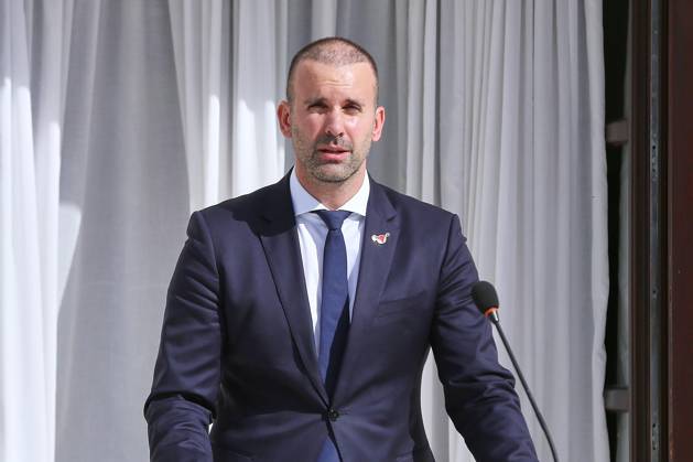 Sveti Stefan, Montenegro, 22.10.2026: Auslandsreise des Kanzlers zum Berlin Prozess -Gipfel: Pressekonferenz mit dem Premierminister von Montenegro Milojko Spajic Copyright: xdtsxNachrichtenagenturx dts_140288