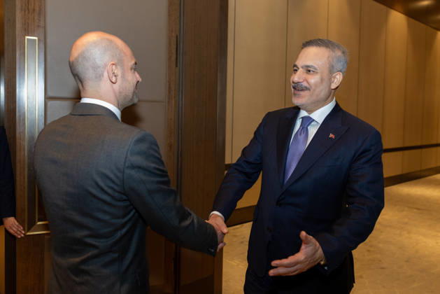 Turkish Foreign Minister Hakan Fidan meets French counterpart Jean-Noel Barrot in Istanbul ISTANBUL, TURKIYE - OCTOBER 23: Turkish Foreign Minister Hakan Fidan meets with French Foreign Minister Jean-Noel Barrot on the sidelines of the R4+E3 Foreign Ministers Meeting, also attended by Italy, in Istanbul, Turkiye, on October 23, 2026. Mustafa Hatipoglu Anadolu Istanbul Turkey. Editorial use only. Please get in touch for any other usage.  Copyright: x2026xAnadoluxMustafaxHatipoglux