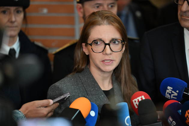 Deadly drive-by shooting attack in Paris suburb of Trappes TRAPPES, FRANCE - OCTOBER 23: France s junior Minister in charge of equality Aurore Berge speaks to the press members following a shooting killing at least one person and injuring four others according to police sources, in Trappes, Paris suburb, France on October 23, 2026. Mustafa Yalcin Anadolu Trappes France. Editorial use only. Please get in touch for any other usage.  Copyright: x2026xAnadoluxMustafaxYalcinx