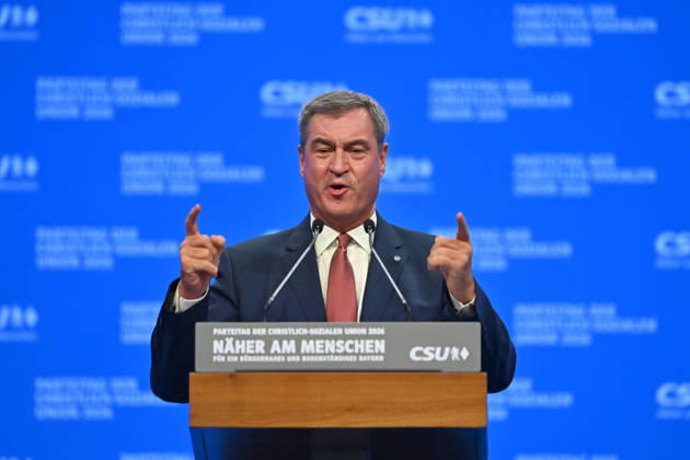 Rede Markus SOEDER (Ministerpraesident Bayern und CSU. CSU Parteitag 2026 am 23. und 24.10..2026 MESSE MUENCHEN