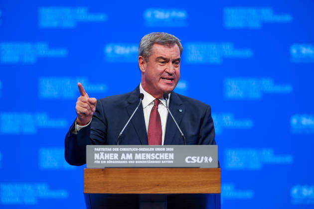 23.10.2026, CSU-Parteitag 2026 Markus Söder ( Ministerpräsident Bayern ) auf dem CSU-Parteitag 2026 in der Messe München Copyright: xNordphoto Schneiderx