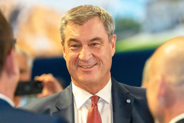 Markus Söder, Bayerischer Ministerpräsident, beim CSU-Parteitag, Messe München, 23. Oktober 2026 Deutschland, München, 23. Oktober 2026, Markus Söder, Bayerischer Ministerpräsident, Porträt beim CSU-Parteitag am 23. und 24. Oktober 2026 in der Messe München, Politiker, Bayern
