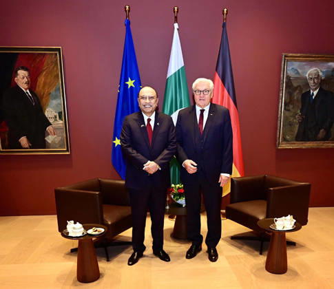 RECORD DATE NOT STATED President of Pakistan, Asif Ali Zardari meets with German President Dr. Frank-Walter Steinmeier at the Office of the President in Berlin on Friday, October 23, 2026. (PPI Images). EDITORIAL USE ONLY Copyright: xx SA-ZM-231026x ppiphotos490628