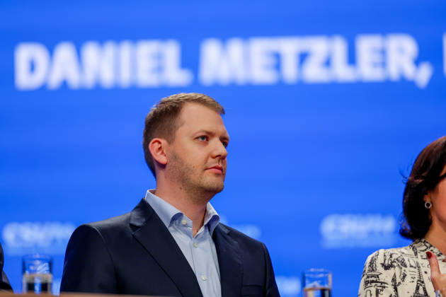 24.10.2026, CSU-Parteitag 2026 Daniel Metzler ( CEO Isar Aerospace ) auf dem CSU-Parteitag 2026 in der Messe München Copyright: xNordphoto Schneiderx