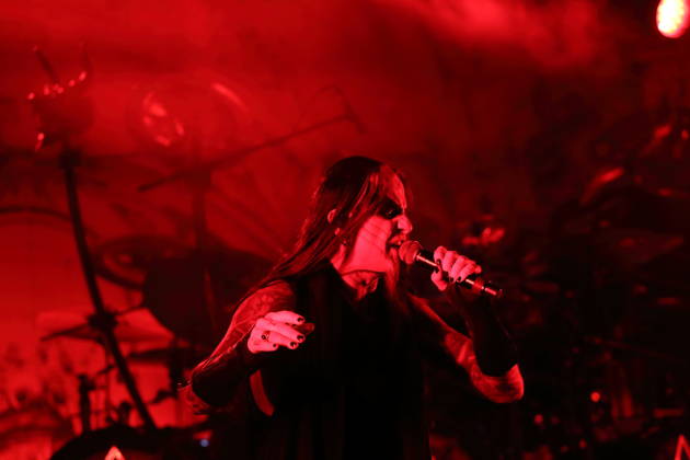 Stian Tomt Shagrath Thoresen von der Band Dimmu Borgir bei einem Konzert in der Columbiahalle in Berlin, 23. Oktober 2026. Behemoth & Dimmu Borgir Konzert Berlin