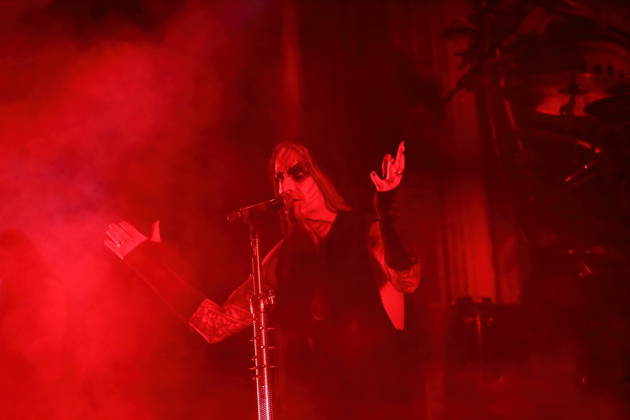 Stian Tomt Shagrath Thoresen von der Band Dimmu Borgir bei einem Konzert in der Columbiahalle in Berlin, 23. Oktober 2026. Behemoth & Dimmu Borgir Konzert Berlin
