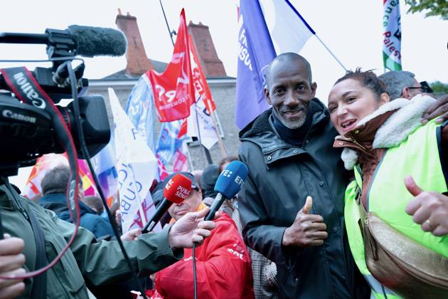 Politics at Demonstration Against French Far-Right Party RN - Orleans Saint-Denis Mayor Bally Bagayoko attending demonstration against French far-right party French far-right party Rassemblement National RN in Orleans, France on October 24 2026 before the beginning of the XIXth Congress French far-right party Rassemblement National RN organized in Orleans. Photo by Franck Castel ABACAPRESS.COM Orleans France  Copyright: xCastelxFranck ABACAx