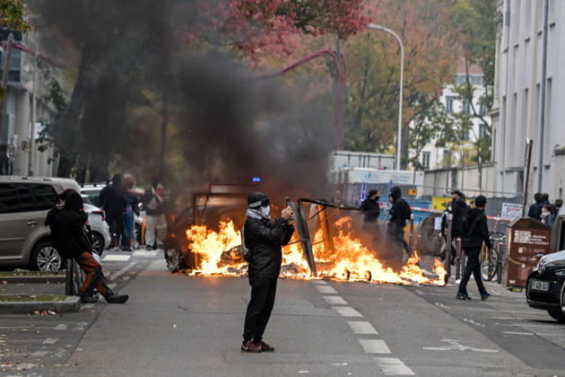 Clashes During The Yellow Vests Protest Act II - Lyon Clashes during the Yellow Vests Protest Act II In Lyon, France on 24 October 2026. Photo by ABACAPRESS.COM Lyon France  Copyright: xABACAx