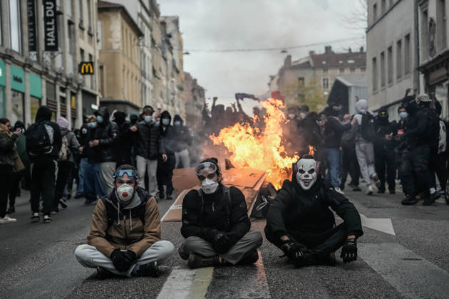 Police intervene in demonstrators amid ongoing protests in Nancy NANCY, FRANCE - OCTOBER 24: Police clash with protesters with water cannons and tear gas during a demonstration amid ongoing social and political tensions in Nancy, France, on October 24, 2026. Muhammed Said Tako Anadolu Nancy France. Editorial use only. Please get in touch for any other usage.  Copyright: x2026xAnadoluxMuhammedxSaidxTakox