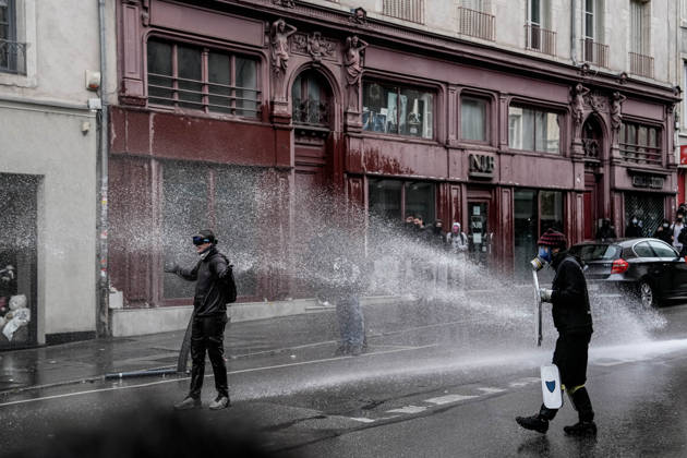 Police intervene in demonstrators amid ongoing protests in Nancy NANCY, FRANCE - OCTOBER 24: Police clash with protesters with water cannons and tear gas during a demonstration amid ongoing social and political tensions in Nancy, France, on October 24, 2026. Muhammed Said Tako Anadolu Nancy France. Editorial use only. Please get in touch for any other usage.  Copyright: x2026xAnadoluxMuhammedxSaidxTakox